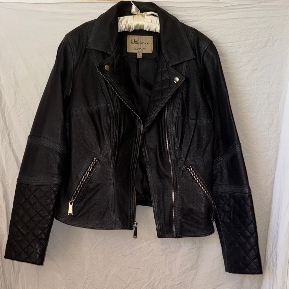 Wilsons Leather Black Quilted Jacket